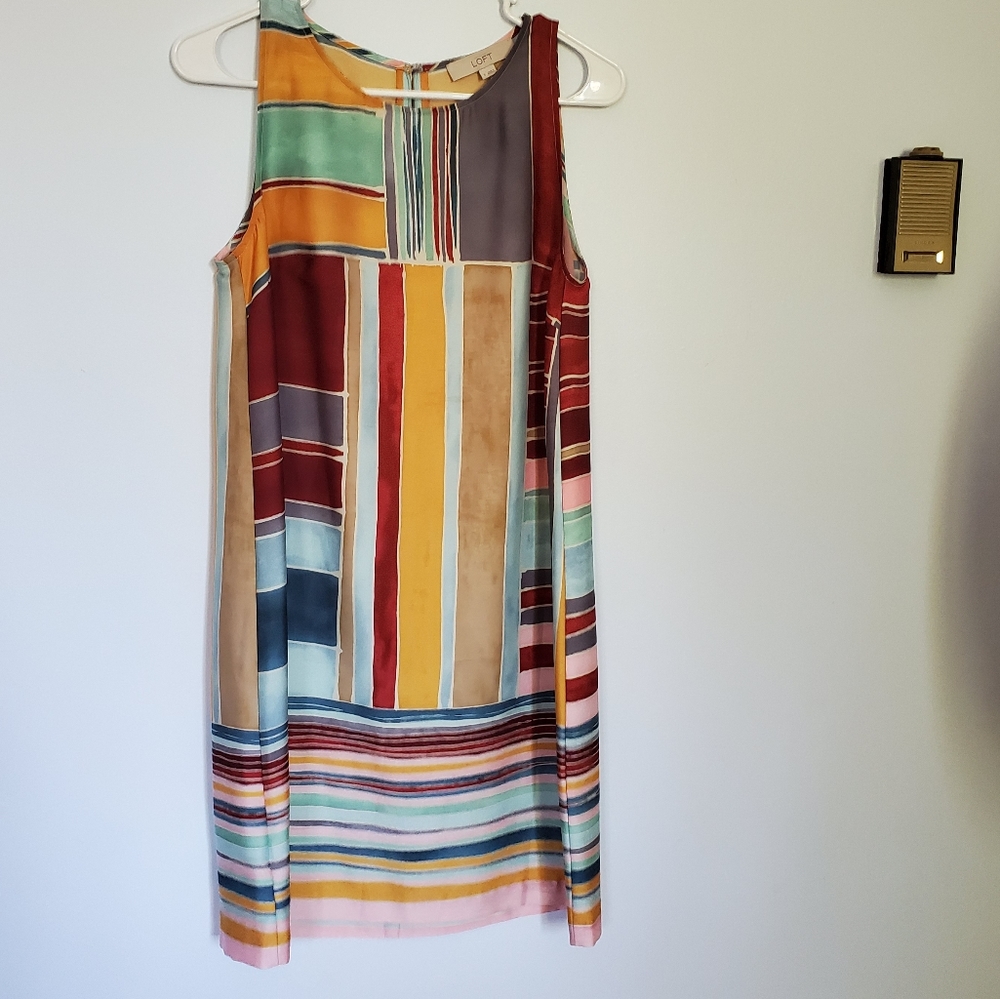 S - Color Blocked Dress from LOFT